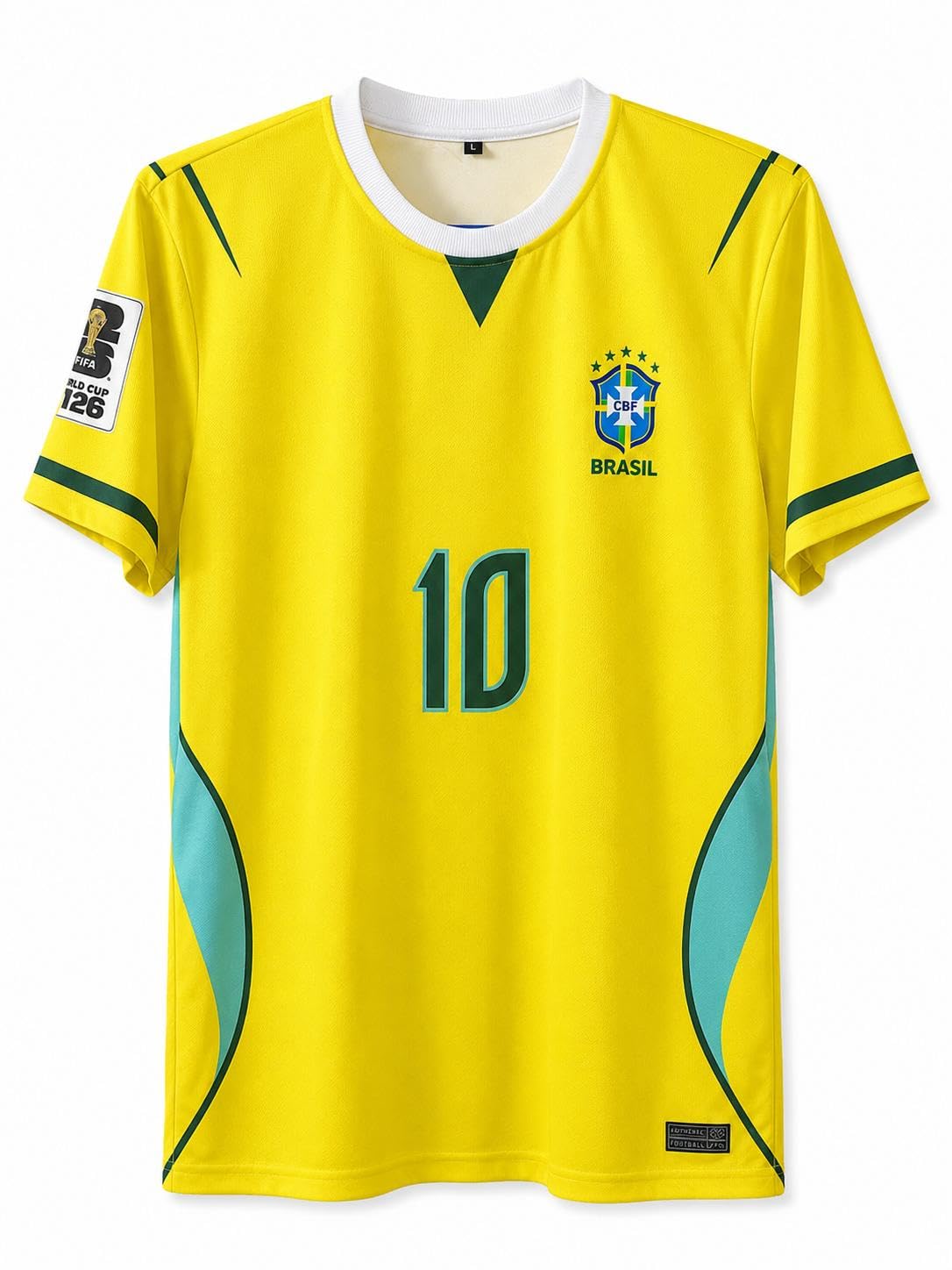 Brazil Football Jersey – Premium Polyester_Dot Knit Sports T-Shirt_M Yellow-picture-10