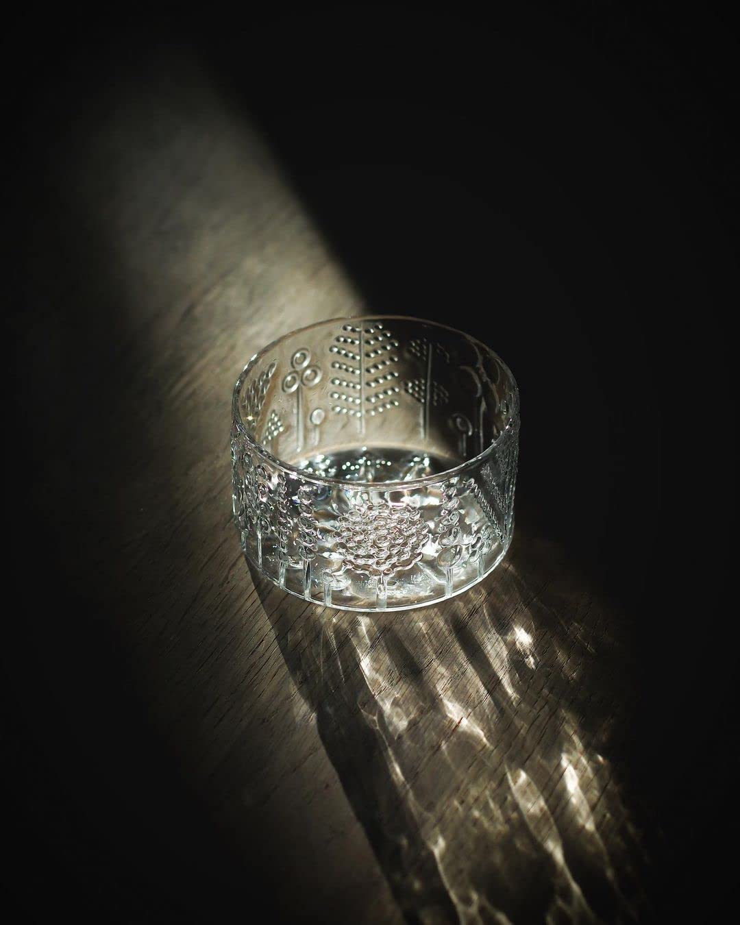 Iittala Flora Bowl Glas Schale, 80 mm, Transparent, Design von Oiva Toikka, Dessertschale mit Blumenmotiv, Servierschälchen, Glasschälchen, Kompottschale, Snackschale, Mini-Schale, Servierschale klein