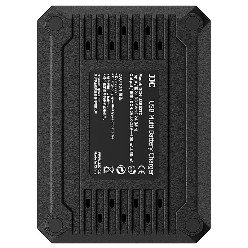Caricabatterie USB Triplo JJC Per Ricoh DB-110 E Olympus LI-90B – Perfetto Per GRIII, TG-6 E TG-5 - 2
