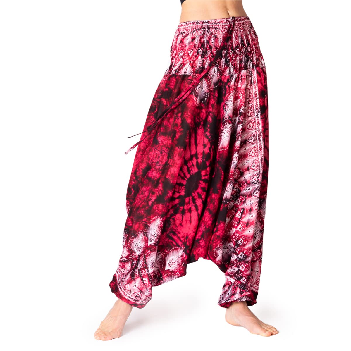 Panasiam Unisex Red Aladin Batik Pants, L