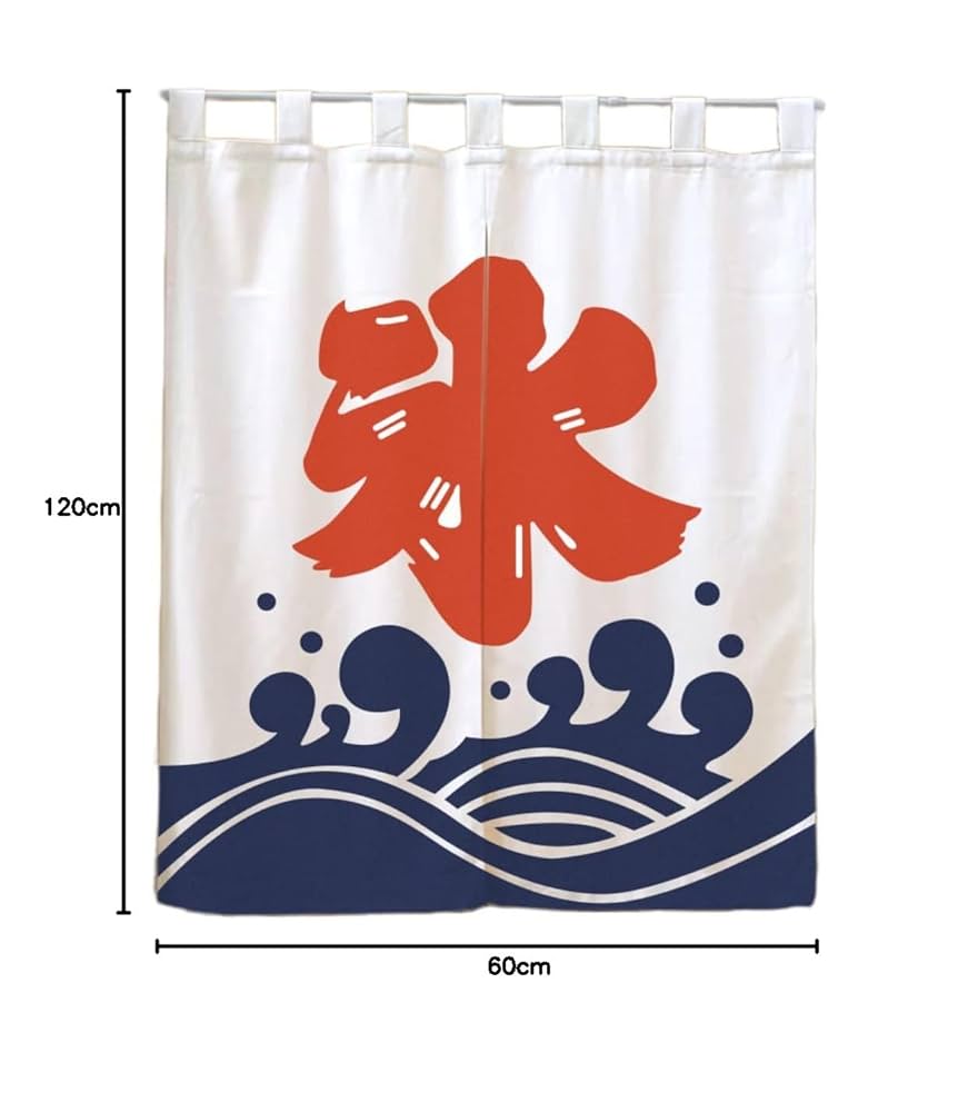 レトロポップ☆紫メッシュ ファンシーロング暖簾 レトロポップ