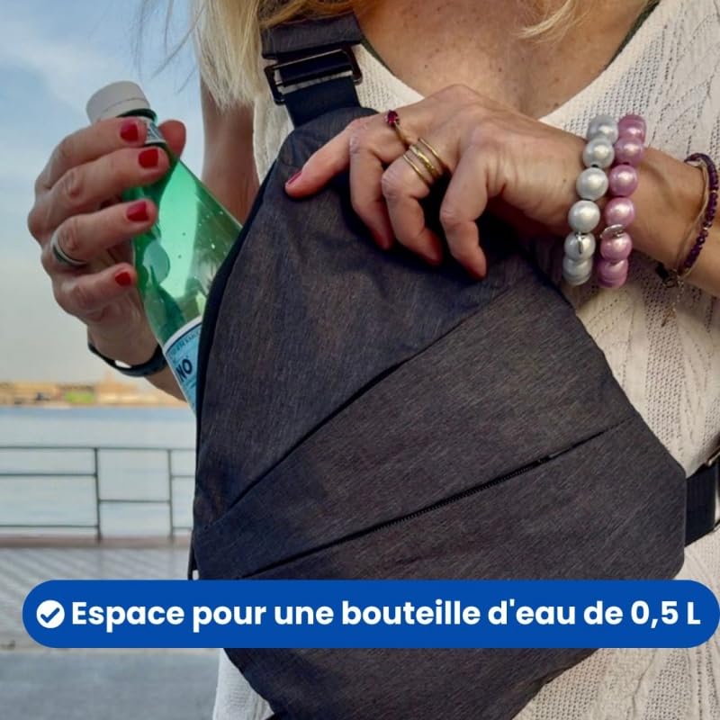 Sac bandoulière anti-vol Farvello Antivol Léger Imperméable, Simple, Grande Capacité pour Hommes et Femmes