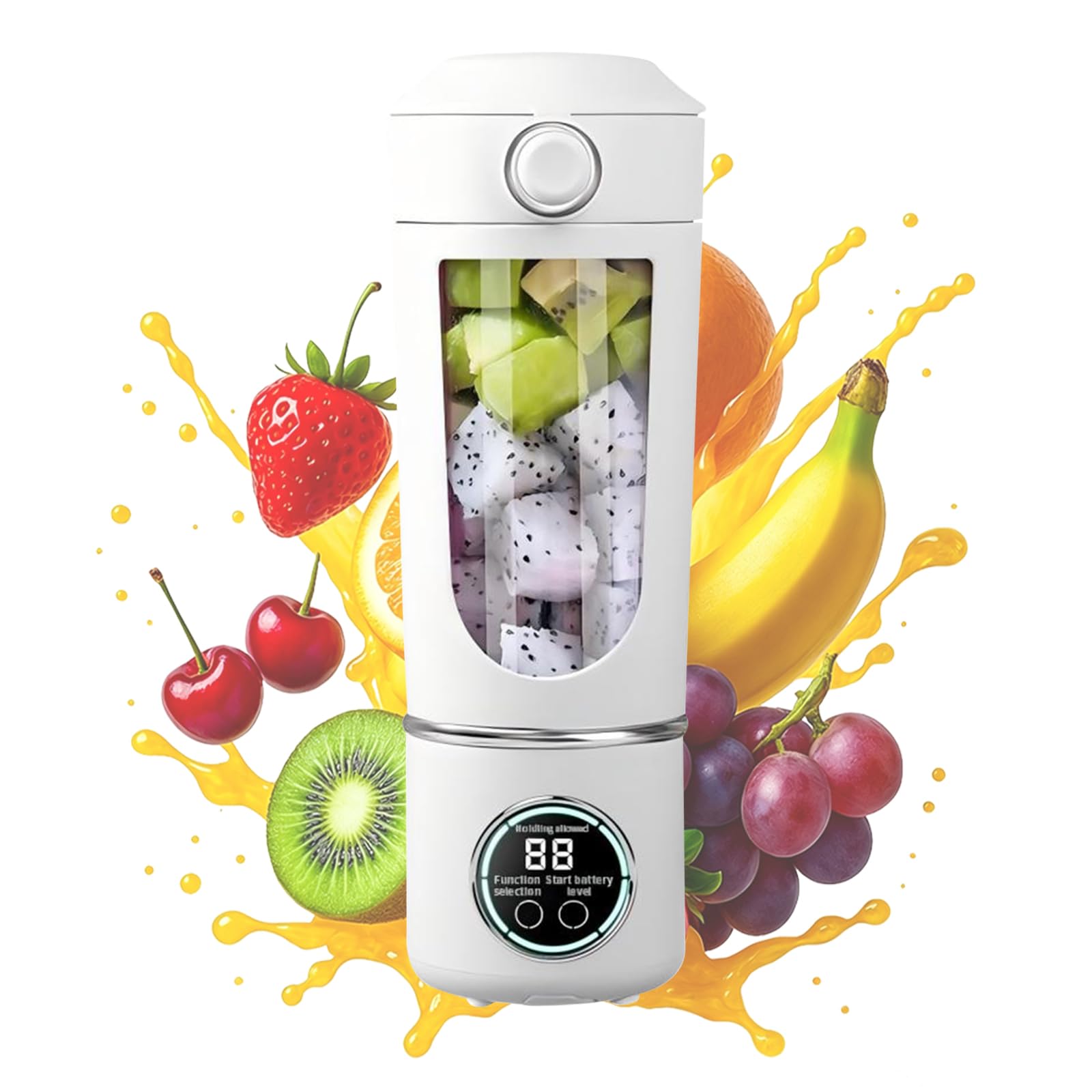 Livoravoli Portable Blender Smoothie Maker, 700ml Electric Mini Fresh Juice Maker, Powerful Mini Blender with USB for Fruits, Shakes, Smoothie, Perfect for Home, Office, School, Outdoors (White)