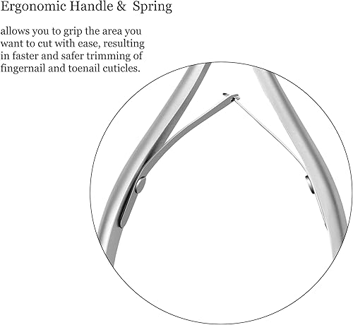 Miniatura 5 de Pinzas para cutículas, manicura de uñas, cortadoras de cutículas, removedor de piel muerta, cortadores de cutículas profesionales de acero