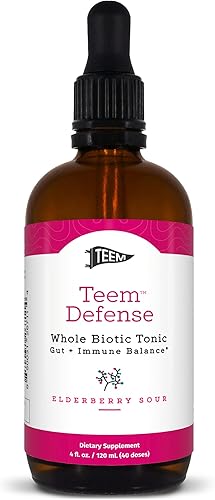 Teem Defense - Gotas probióticas líquidas con saúco, tónico biótico entero para digestión e inmunidad, probiótico prebiótico y suplemento