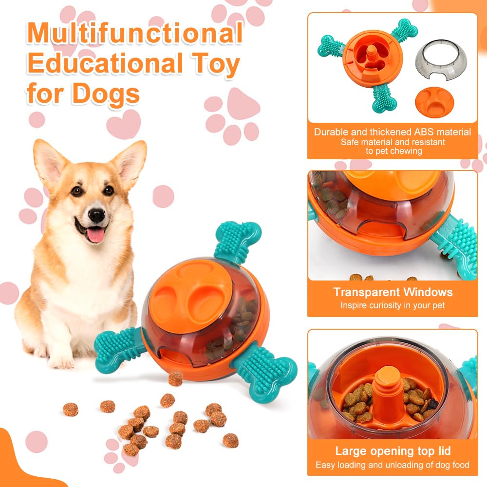 YBCCBY Treat Dispensing Dog Toy, Interactive Dog Toys for Boredom Slow Feeder Toy, Teeth Cleaning Chew Toy - Image 3