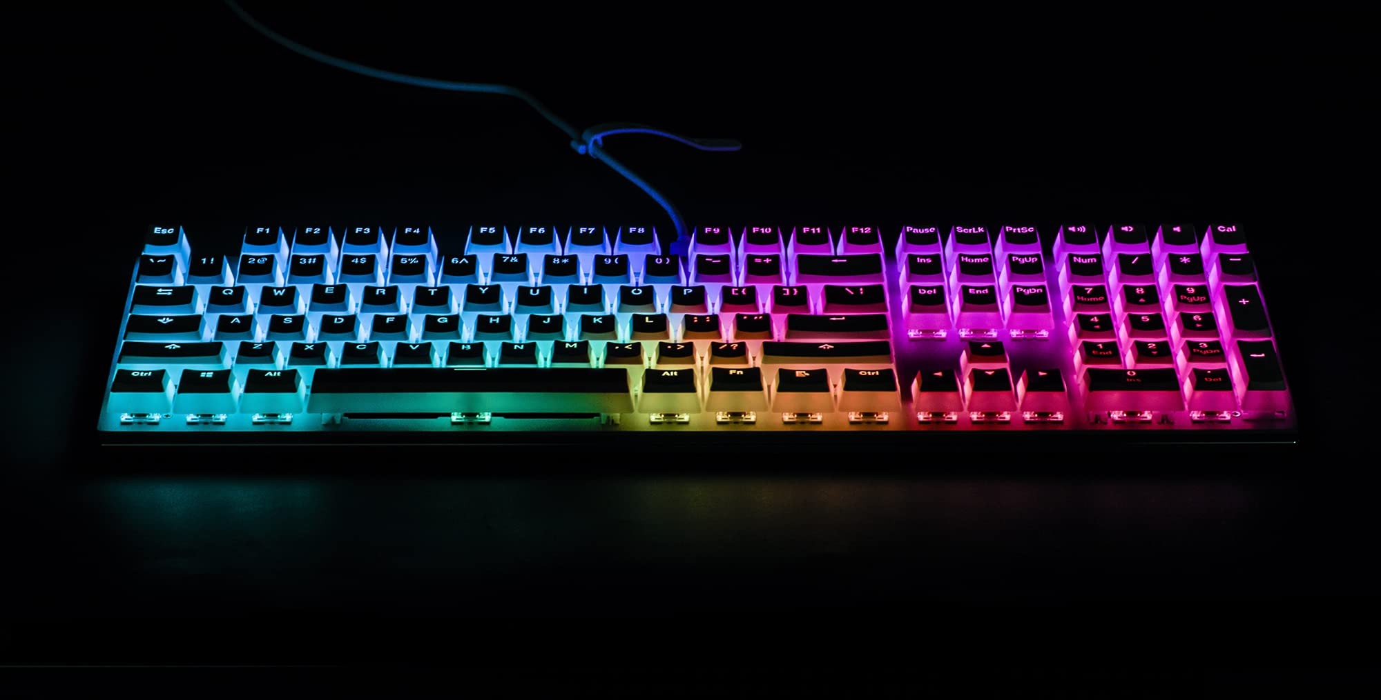 KPREPUBLIC ABM618 ABM 618 Kit de clavier mécanique en aluminium anodisé 104 modes de commutation LED RVB de type C avec logiciel (ABM618 104 interrupteur rose rouge x1)