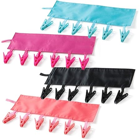 Amazon Co Jp T B 洗濯ハンガー ハンガー 干し携帯畳みハンガー 布製ハンガー 収納易い 省スペース 携帯便利 ブラック ピンク ライトブルー ホーム キッチン