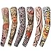 Benbilry 6 Stück Tattoo Ärmel Tattoo Armstrumpf Tatoo Armstrümpfe Arm Tattoo Strumpf Unisex Nylon Temporäre Tattoos Arm Tätowierung Armstrümpfe Tattoo Strumpf Arm für Karneval Fasching Party…