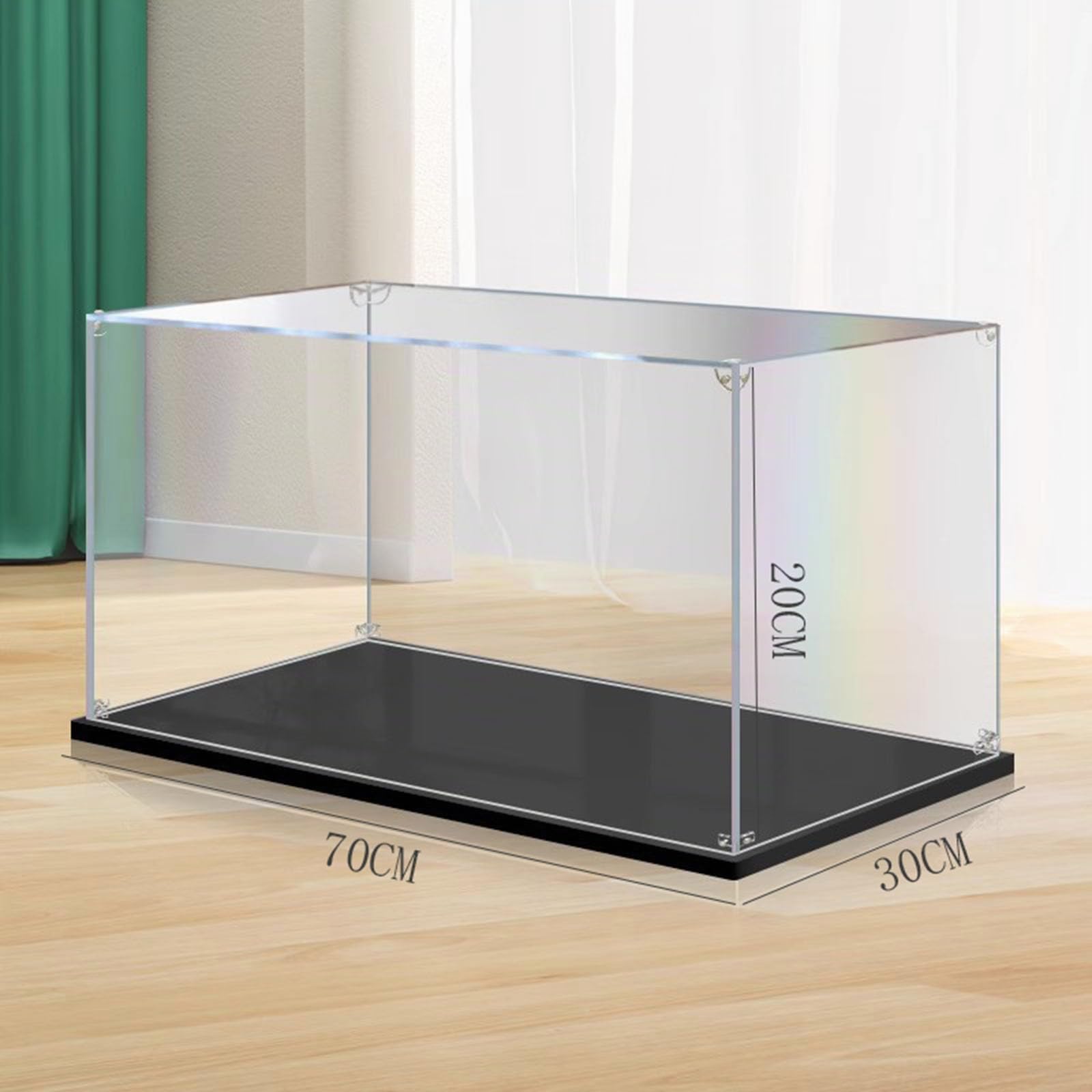 ELZEM Vitrine en Acrylique Transparente Compatible avec la Vitrine Anti-Poussière de Voiture LG 42171 F1 (Modèle Non Inclus) (A3MM, 70x30x20cm)