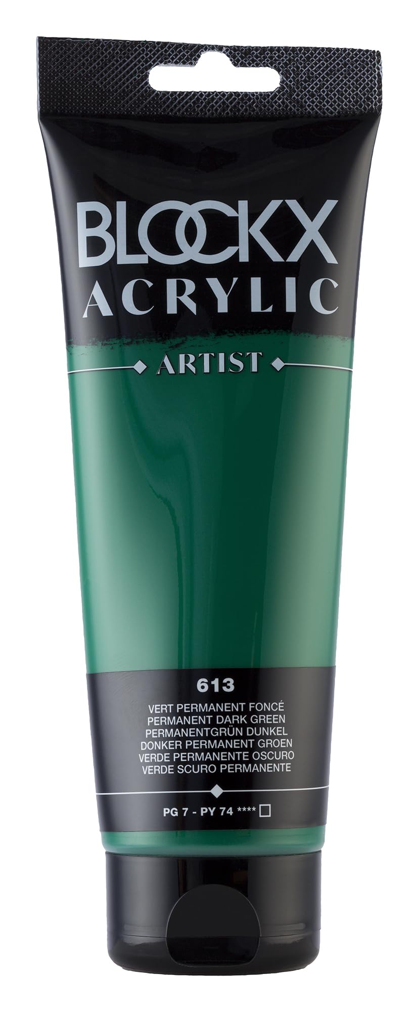 Blockx 61613BXC Acrylique Fine Opaque et Satinée - Vert permanent foncé PG 7/PY 74-250ml