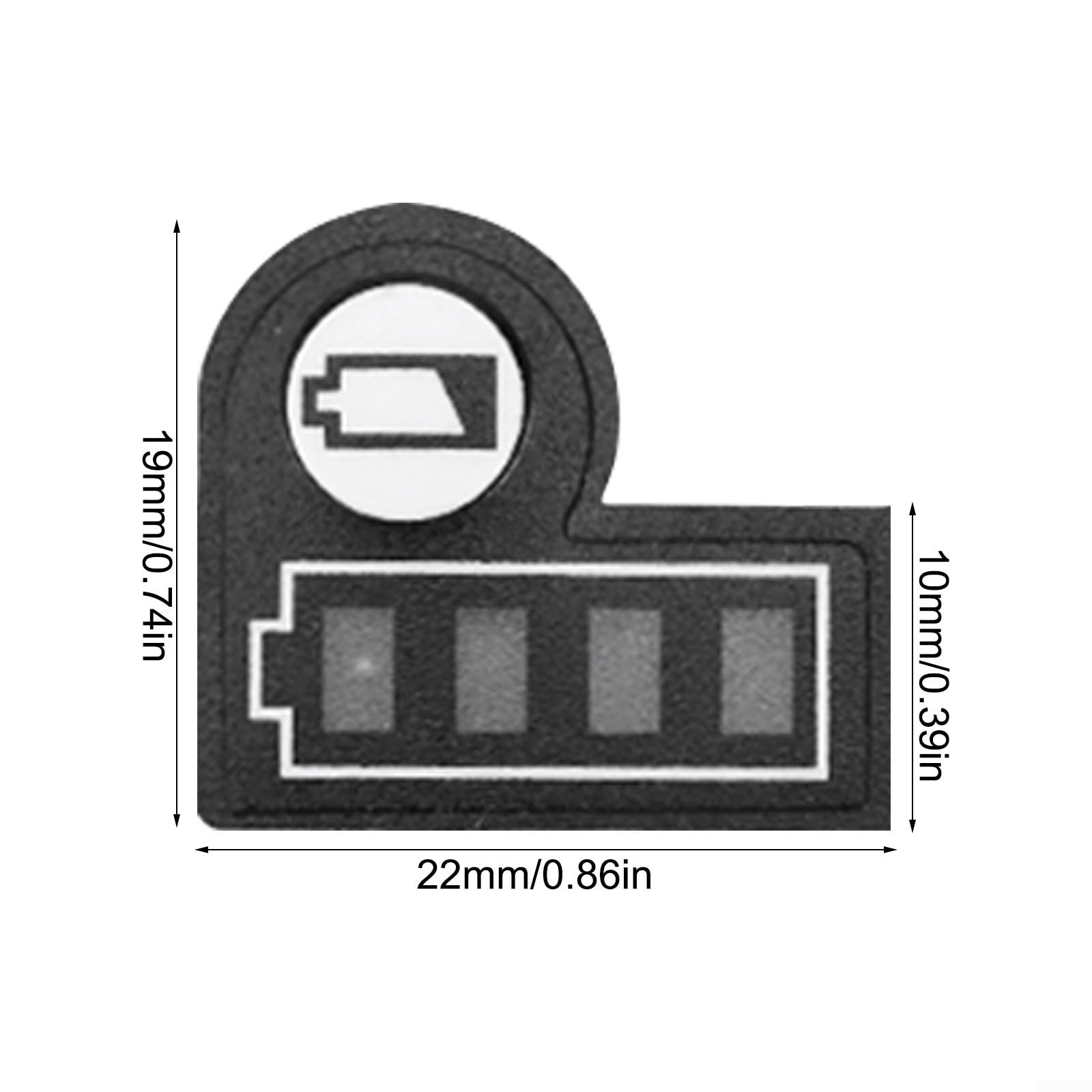 20 Stück Akku-Kapazitäts-Schlüssel-Aufkleber für BL1830 BL1430 18 V 14,4 V Lithium-Batterie-Ersatz – schwarze Papieretiketten 22 x 19 mm