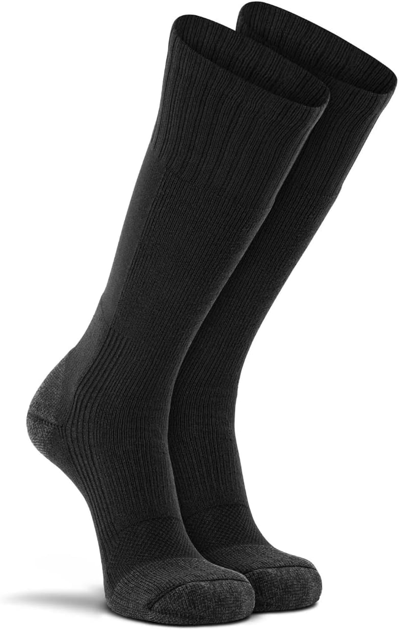 Military Wick Dry Maximum Mid Calf Boot Sock, Black, Large