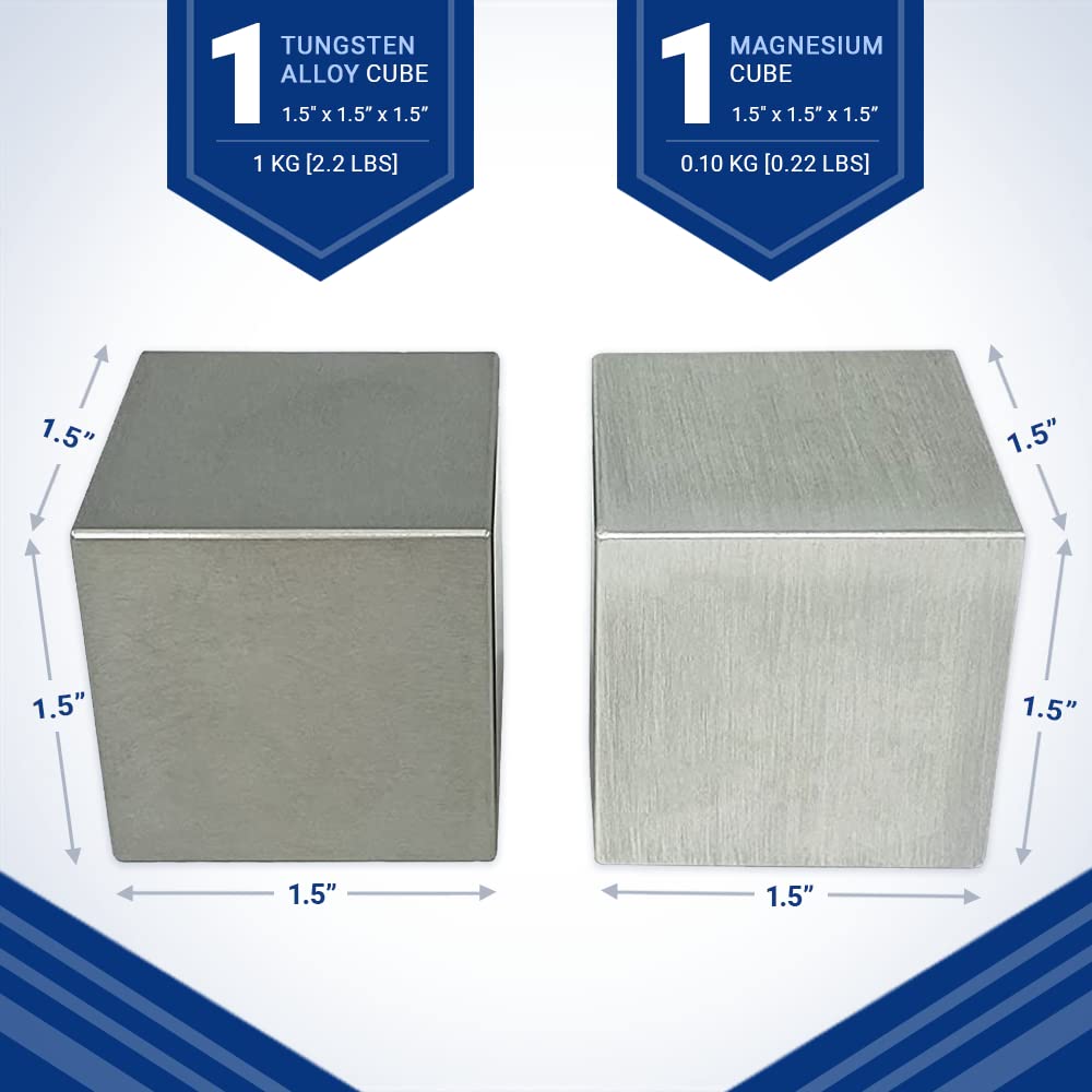 4,5 cm zestaw kostek z wolframu i magnezu