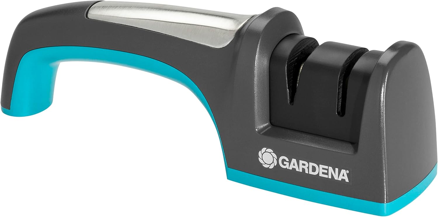 Gardena Sharpener for Knives and Axes, Black, Anthracite, Turquoise