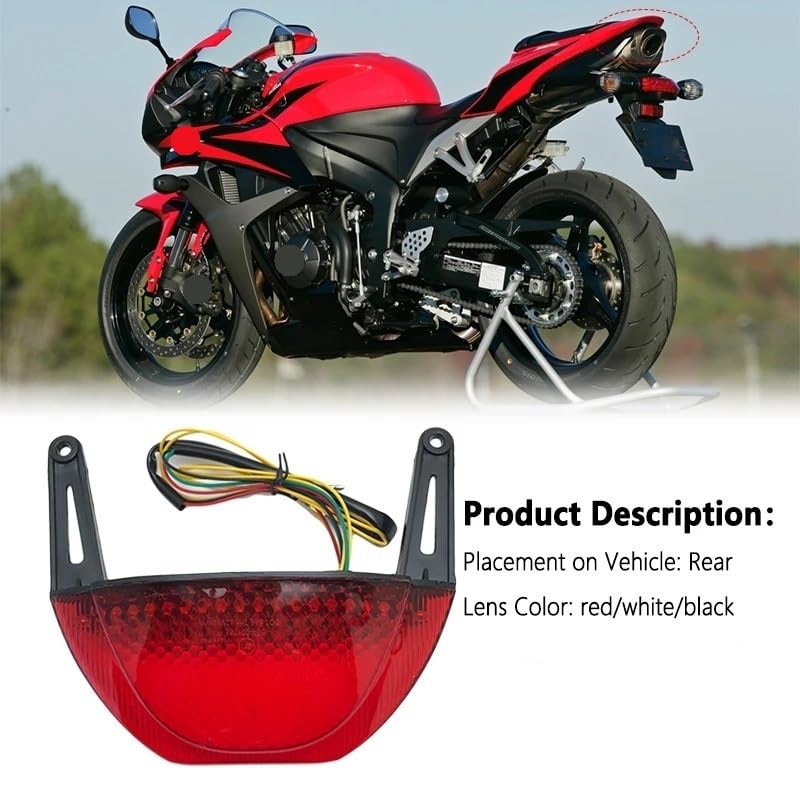 Feu arrière de freinage CBR600RR optique stop moto LED 2008 2009 - 5