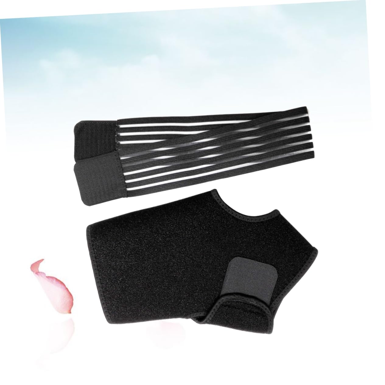 GOOHOCHY Ankle Support Brace Adjustable Straps Pressurizable Ankle Guard for Sports Basketball Football Badminton