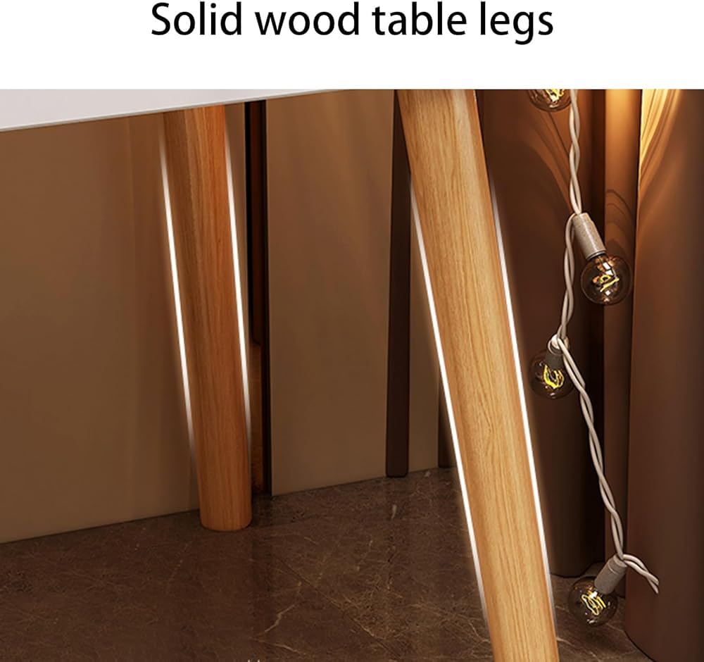 Tavolo da trucco illuminato con luminosità regolabile, 3 opzioni di colore, elegante scrivania per il trucco con cassetti Elegante design bianco e nero per gli amanti della bellezza