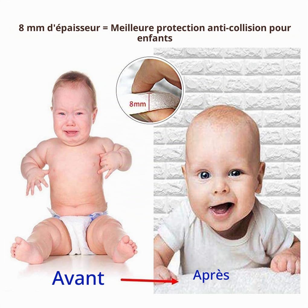 Arthome Panneaux muraux en briques 10 Packs couvre 58 Sq.ft,Peel and Stick papier peint 3D,mousse imperméable autocollante fausse brique pour salon,chambre à coucher,buanderie,cuisine,cheminée