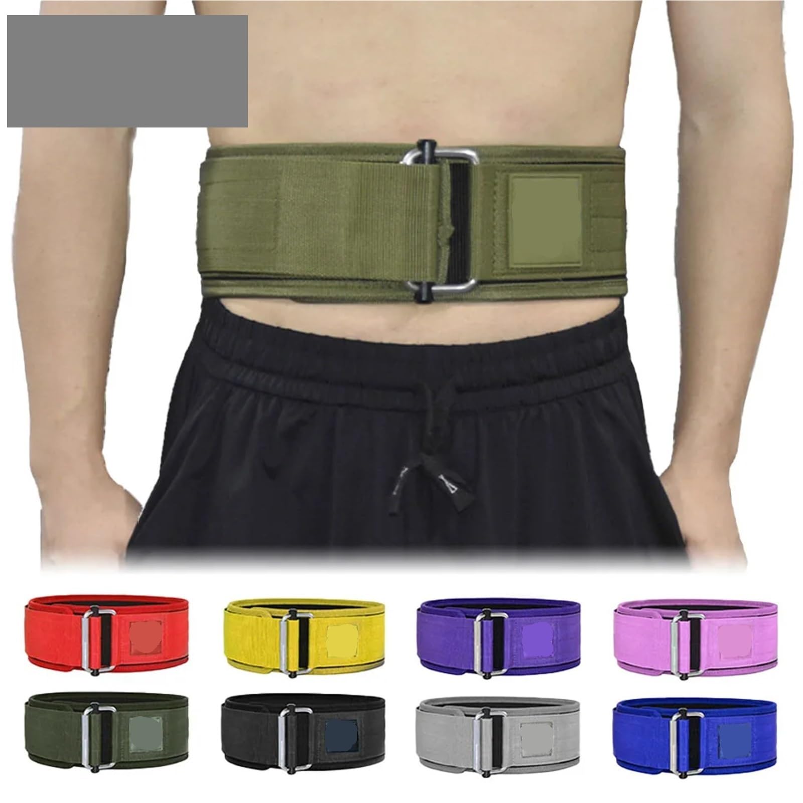 Cintura per sollevamento pesi regolabile con fibbia in metallo per squat, trazioni, supporto lombare, cross-training, bodybuilding