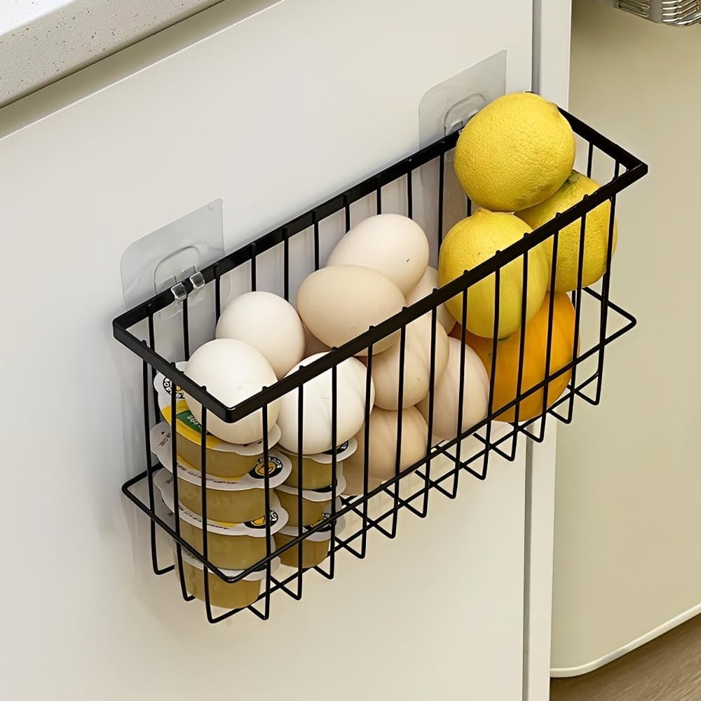 2PC Lid Organizers Inside Cabinet, Cabinet Door Organizer, Self-Adhesive Storage Box, Wall Mounted Metal Storage Boxes,Bathroom/Cabinet/Kitchen Items Organiser Storage Box