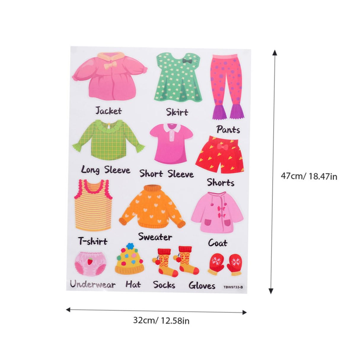 ifundom 8sets Adesivi Per Classificazione Abbigliamento Di Decorazioni Per Armadio Etichette Per Organizzazione Vestiti Resistente e Facile Da Leggere Per Stanza e Nursery