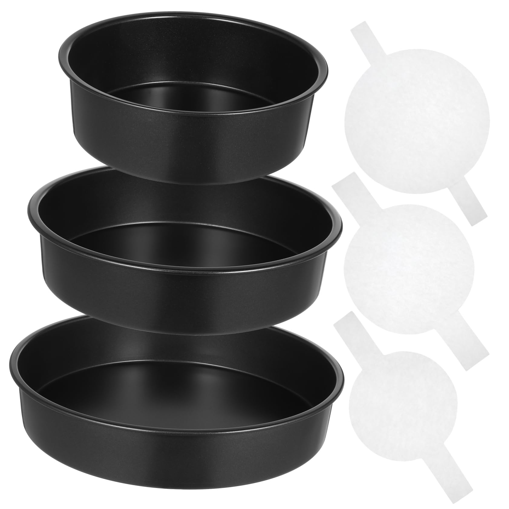 IMIKEYA Moules À Gâteaux En Acier Carbone Moule À Gâteau Rond À Côté Droit 6 8 10 Moules À Pâtisserie Ronds Antiadhésifs Pour Gâteaux À Étages Fournitures De Pâtisserie