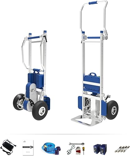 XSTO ZW7200GC - Camiones manuales para escalar escaleras, carrito para mudanza, aluminio con capacidad de 440 libras, para escalar escaleras de alta