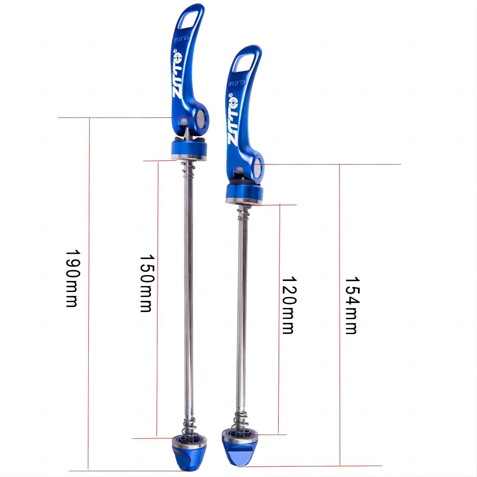 Mimoke mozzo Sgancio Rapido Bici, Spiedini Bici in Lega di Alluminio 115mm 150mm