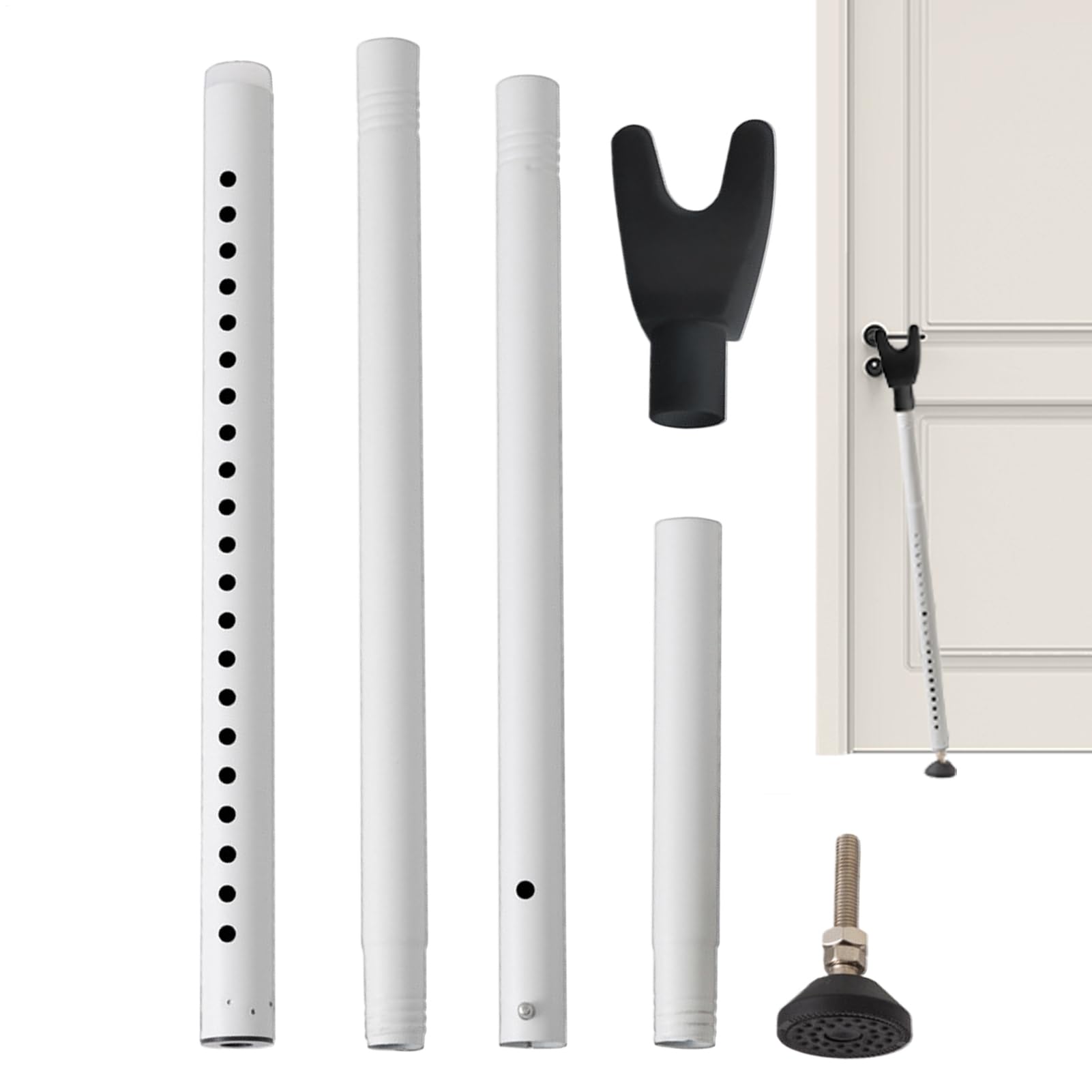 Barre de sécurité de porte - Jammeur de porte réglable, sécurité à la maison | Portes à charnières coulissantes de butée de porte renforcée, protection contre la barre de sécurité