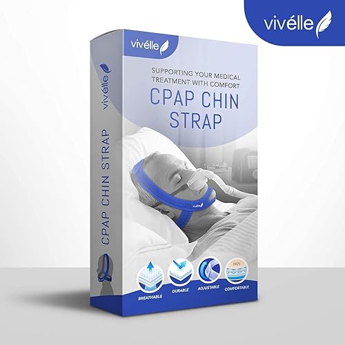 Miniatura 6 de Vivélle - Correa de barbilla CPAP, para hombres y mujeres, delgada, antideslizante, ajustable, dispositivo de tope de ronquido de alta calidad que