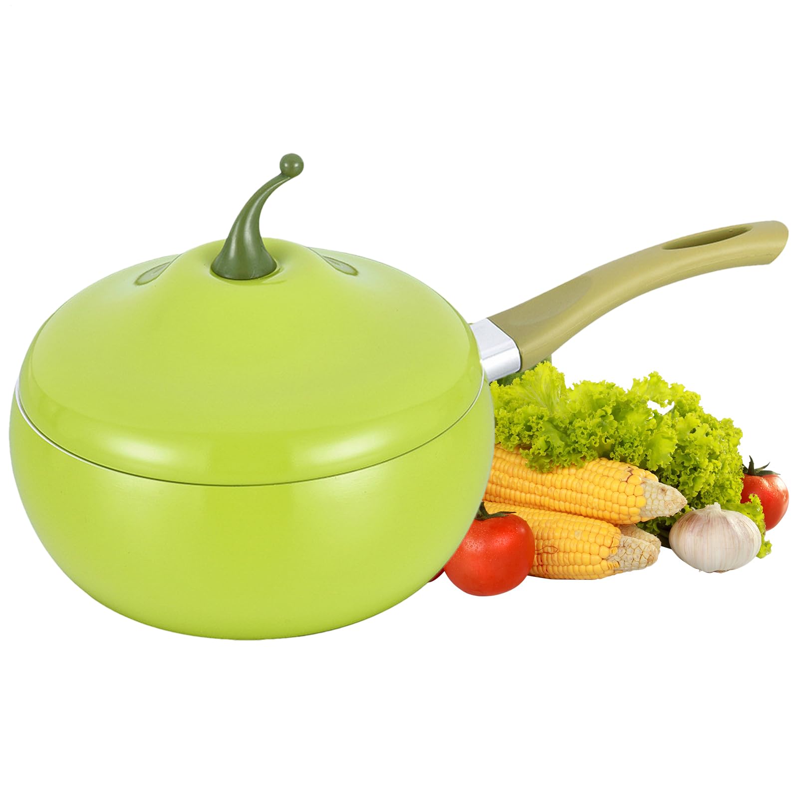 Pentola Da Zuppa Con Coperchio Pratico E Multiuso Antiaderente A Forma Di | Pentola E Padella Adatte All'Induzione Ideale Per Pasta, Zuppa, Spaghetti, Uso In Cucina Domestica E Ristorante