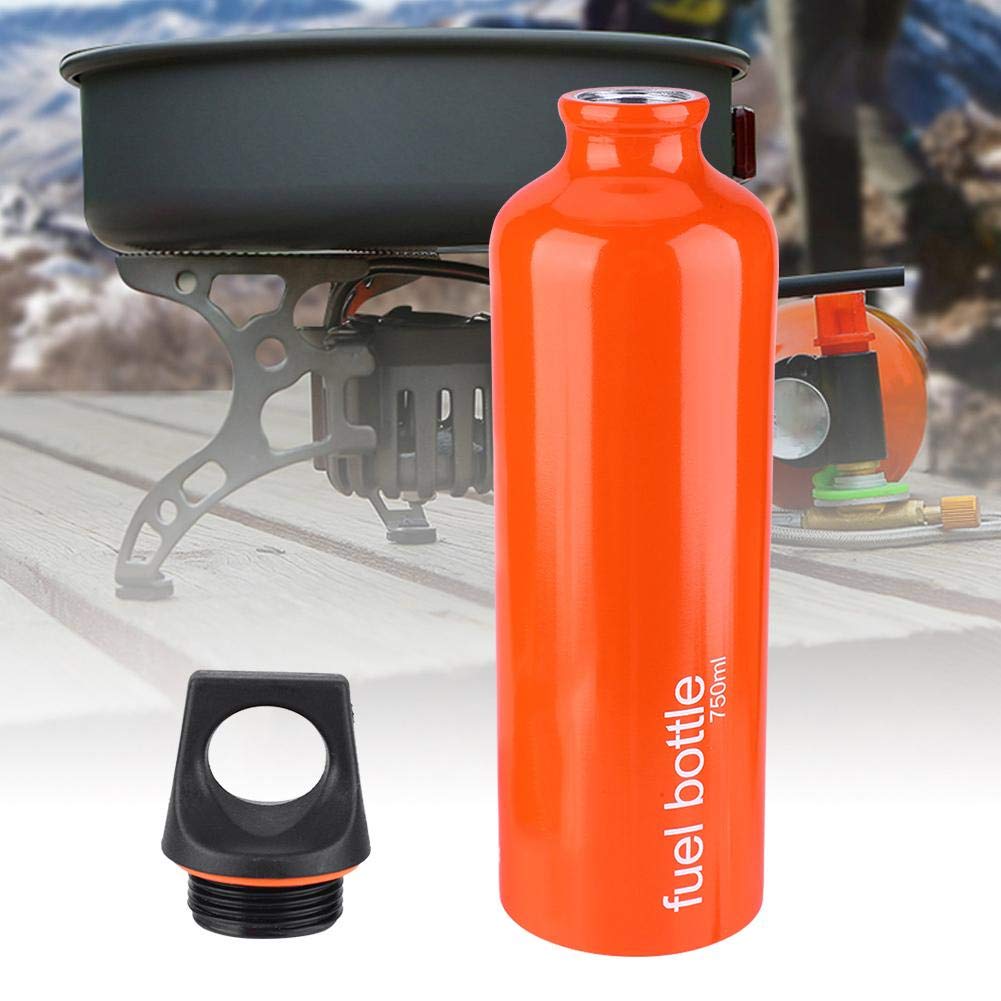 MAGT Fuel Bottle Fuel Container, Outdoor Portable Fuel Bottle 7072 Aluminum Alloy Fuel Oil Container Leak-Proof Petrol Storage Can Fuel Storage Bottle Orange