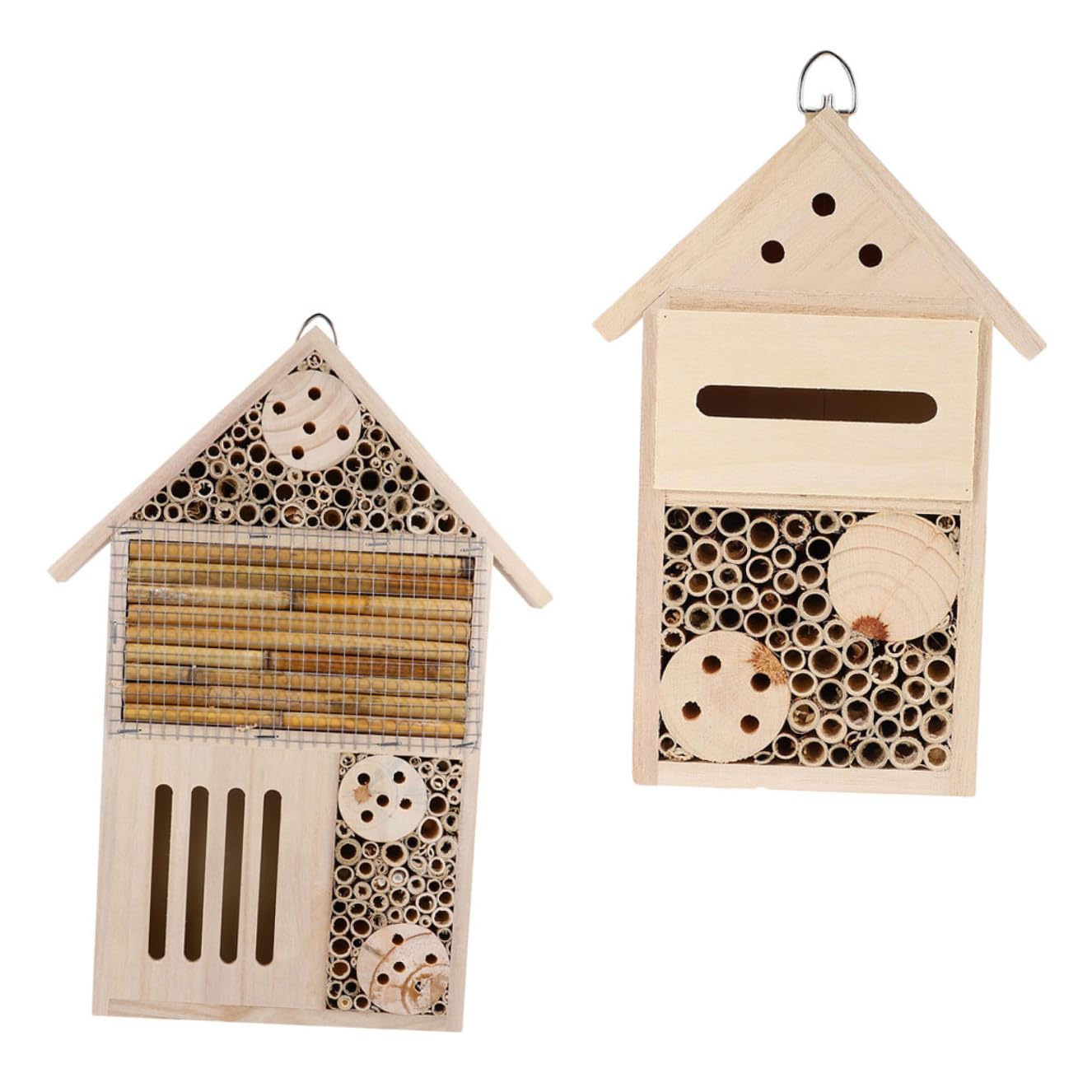 Casetta Sospesa in Legno Per Insetti Da Giardino Cabina Per Api Assemblabile Nido Dipinto Per Insetti Impollinatori Decorazione Esterna Per Giardino