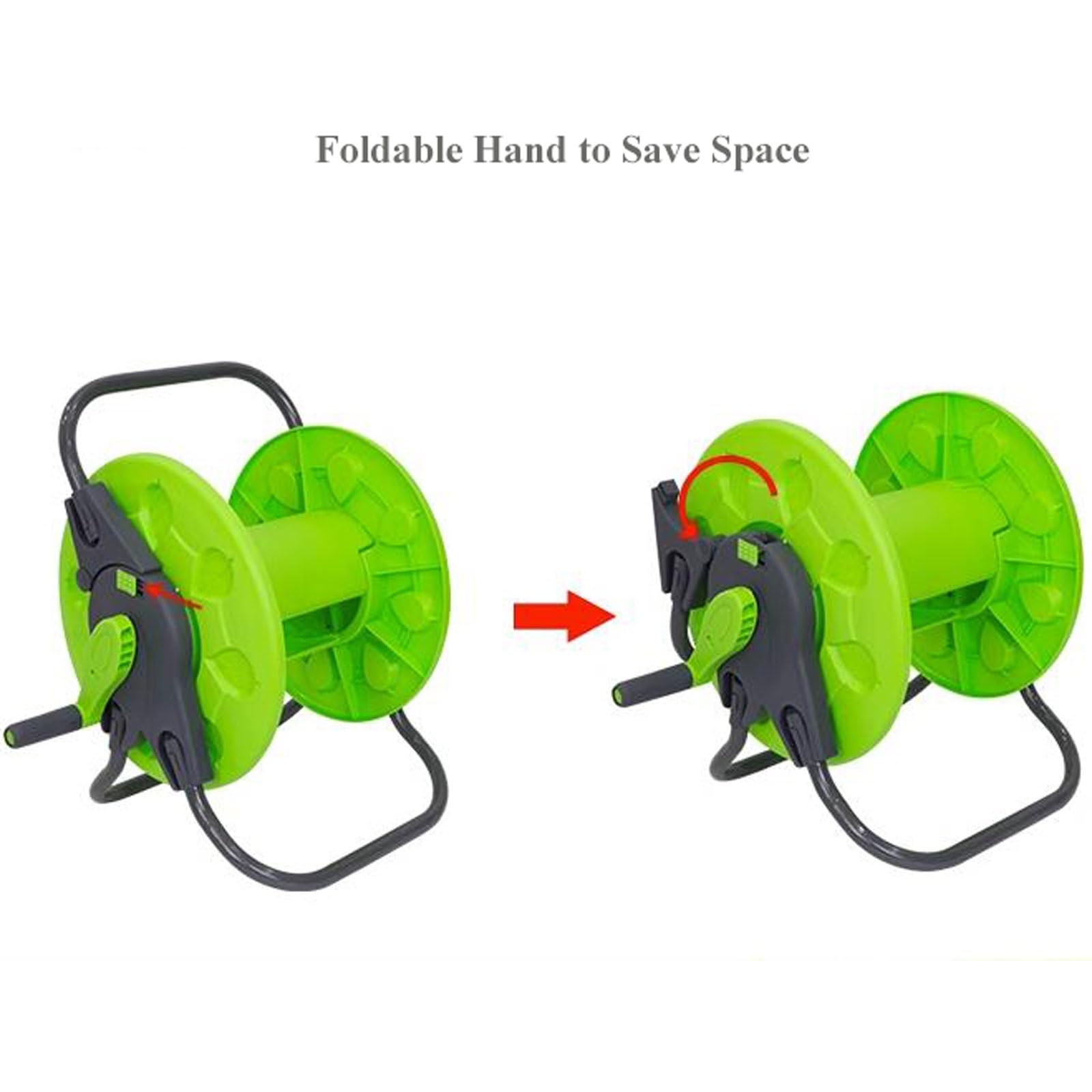 Avvolgitubo da Giardino Avvolgitubo da Giardino Vuoto, avvolgitubo Compatto Pieghevole, Supporto for Tubo da Giardino Portatile Supporto per Tubo d’Irrigazione
