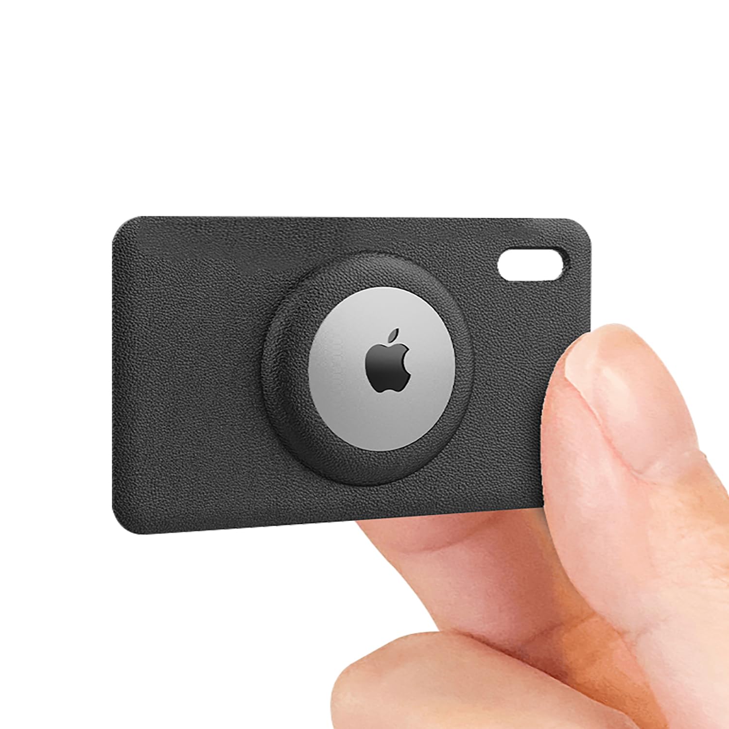 Airtag Wallet Holder | New Texture | New Size (Smaller and thinner) More Fitting | Airtag Wallet Case | Only 0.04in Thick | Slim Thin Card Holder for Purse, Backpack, Handbag… (Black)