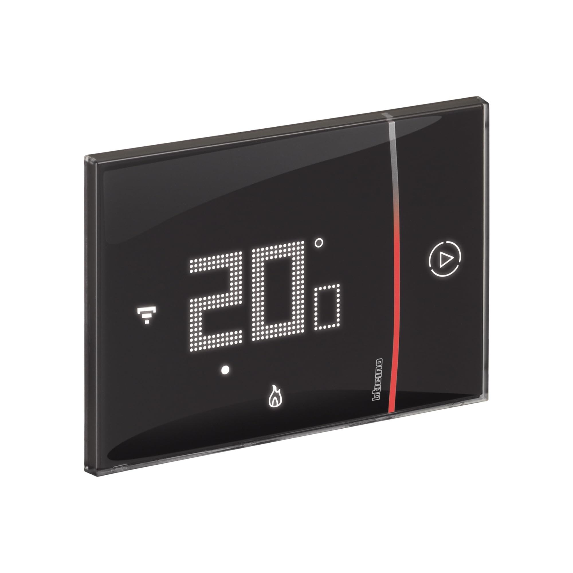 Bticino XG8002E New Smarther2 Thermostat avec Netatmo Noir Contrôle de la température domestique Télécommande encastrable 2 brins