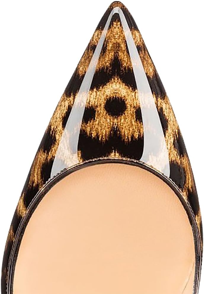 COLETER Women's Sexy Pointed Toe High Heels,4.72 inch/12cm Patent Leather Pumps,Wedding Dress Shoes,Cute Evening Stilettos - Image 4