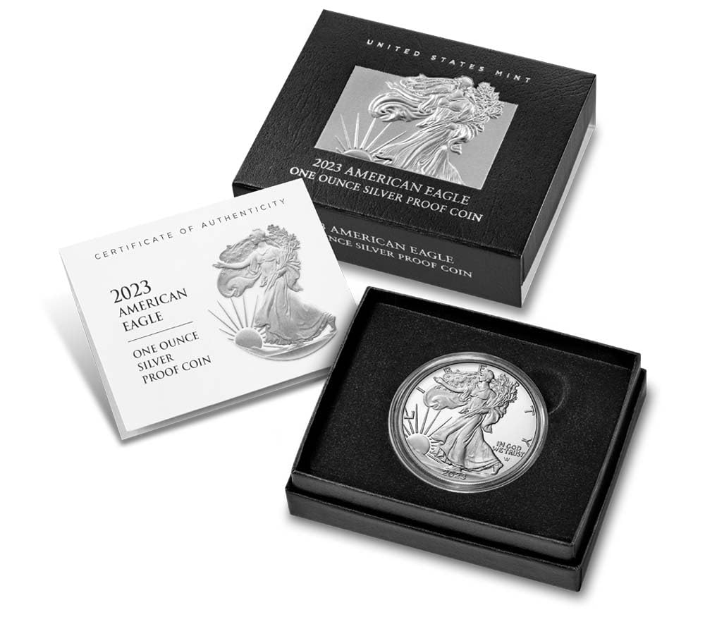 パースミント スワン 2023 1oz銀貨 Proof 限定2500枚 2023 S Rare Coin 2023-S Proof $1 American Silver Eagle Box, OGP