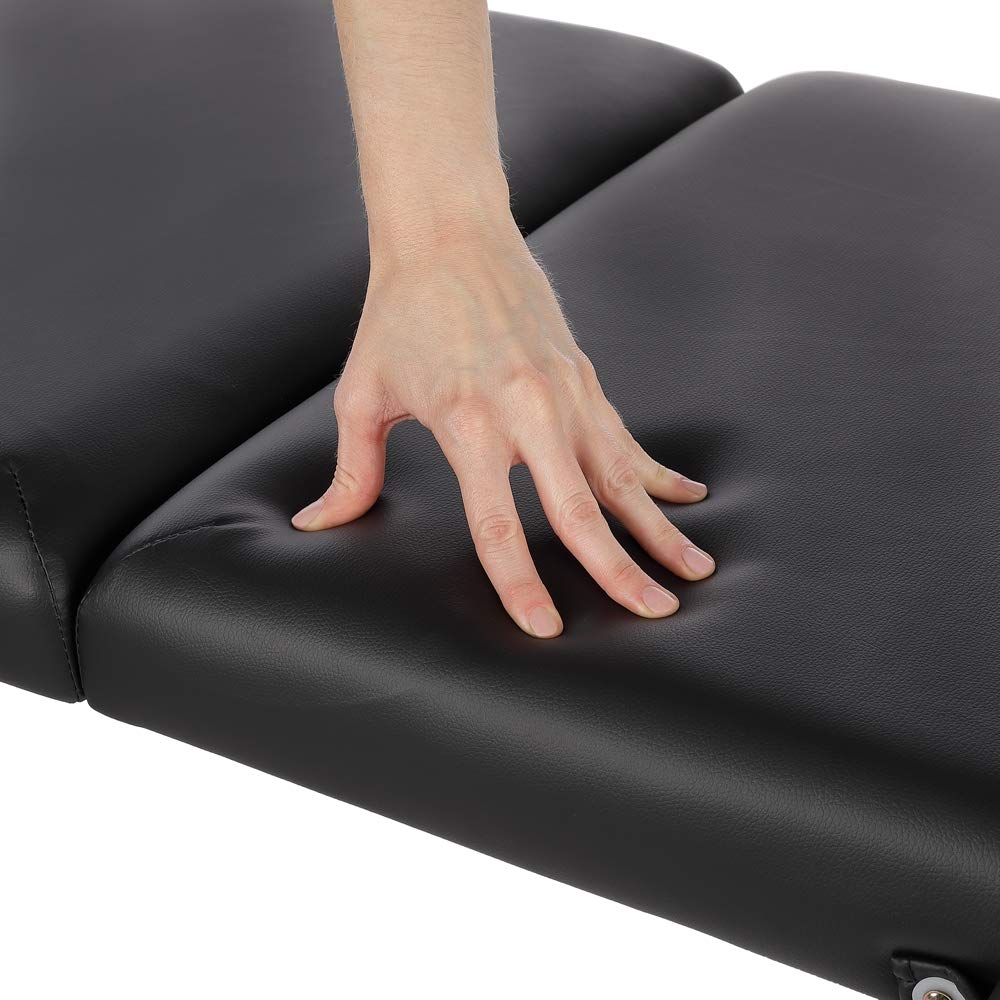 Melko Mobile Massageliege klappbar höhenverstellbar Therapieliege Massagetisch Massagebank Massagebett Schwarz
