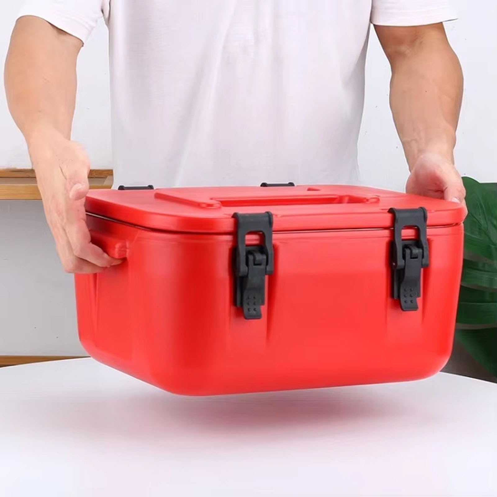 Großes Isoliertes Suppenbehälter-Set mit Effektiver Isolierung für Catering und Veranstaltungen, Rot, 8 L, 15 L, 28