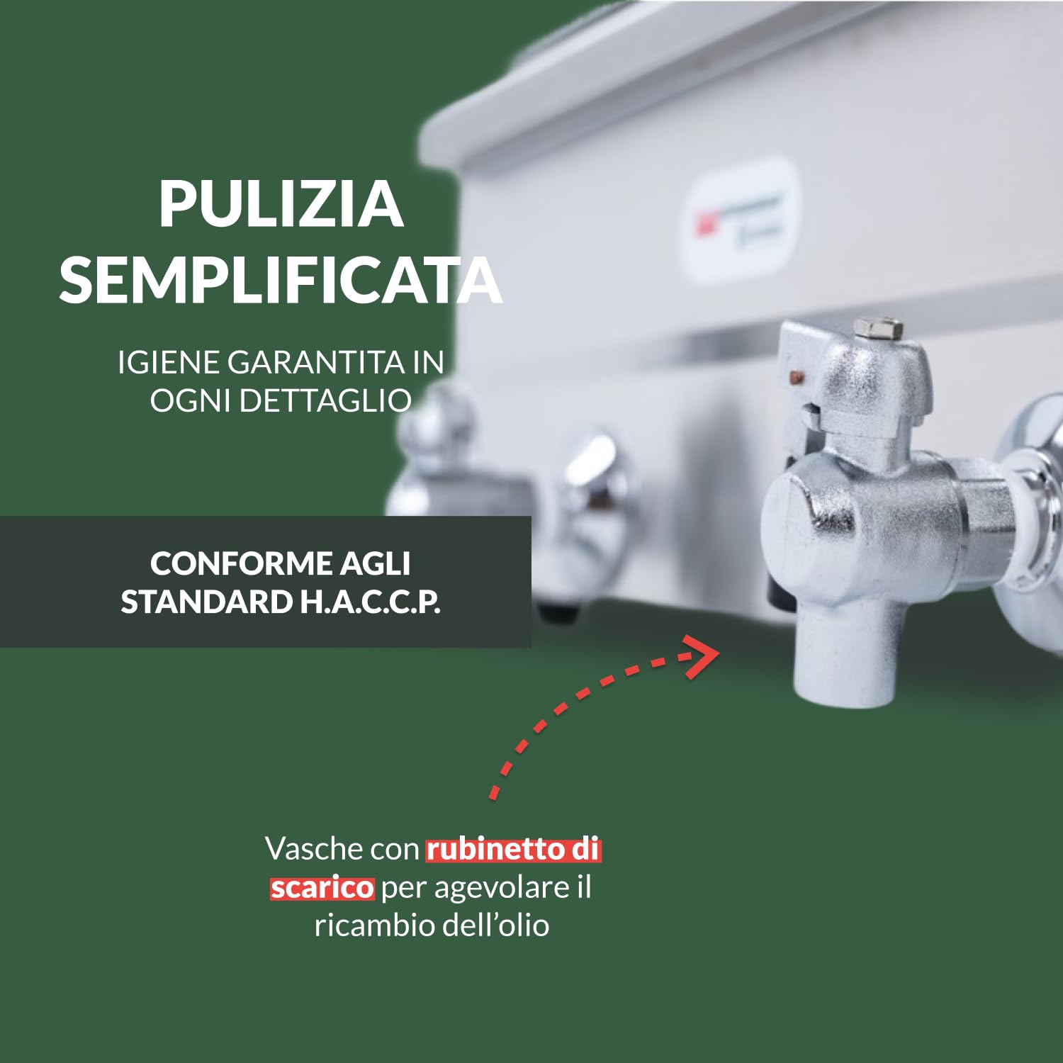 Ristoattrezzature Friggitrice Elettrica Professionale - Doppia Vasca - Con Rubinetto di Scarico - Acciaio Inox - Per Pub, Bar, Ristoranti - Da Banco - 16+16 Litri, Capacità Olio 12+12 Litri