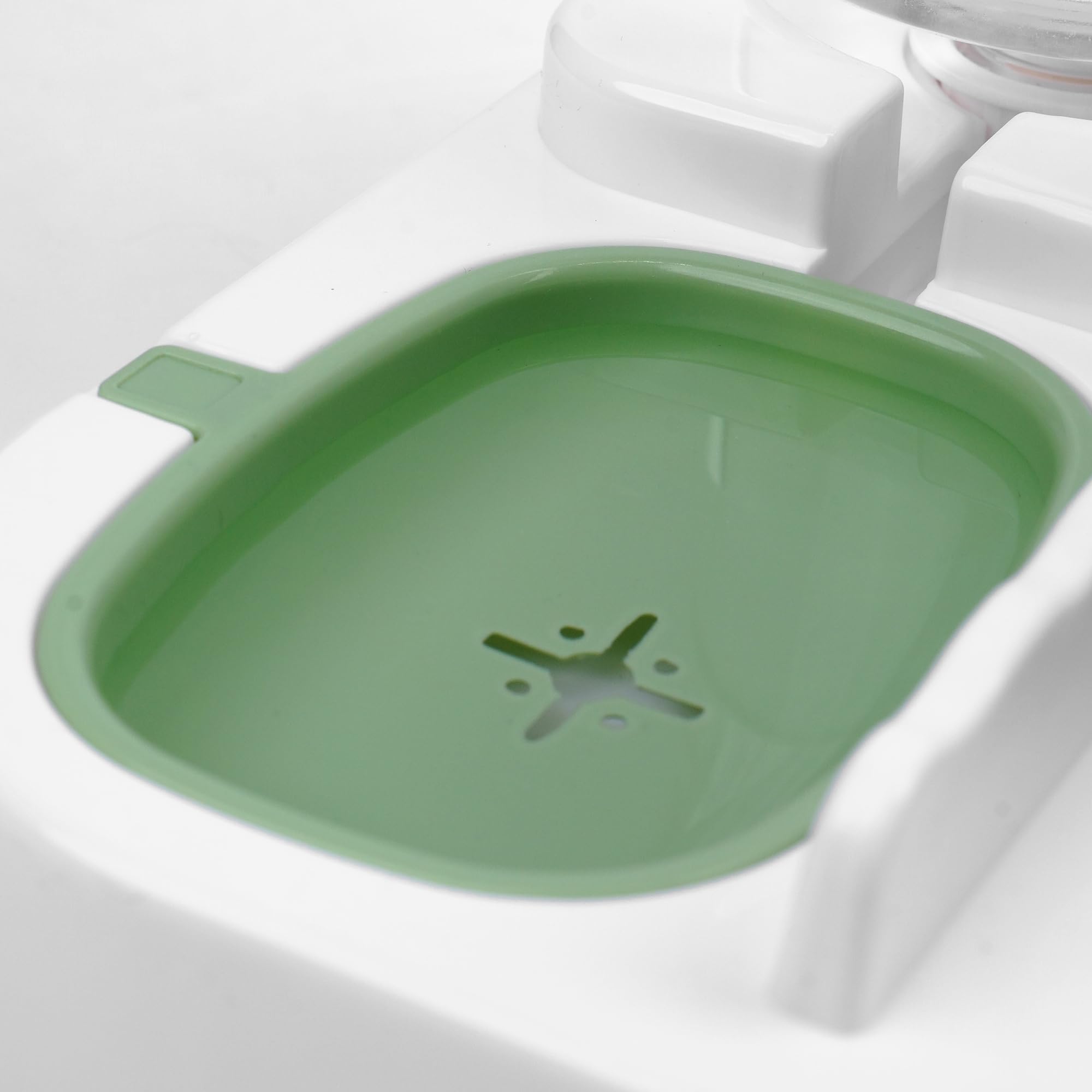 Kit dispenser per cani e gatti pezzi distributore d'acqua per animali domestici, abbeveratoio e mangiatoia dispenser cibo e acqua 2 pezzi (KIT3473VERDE)