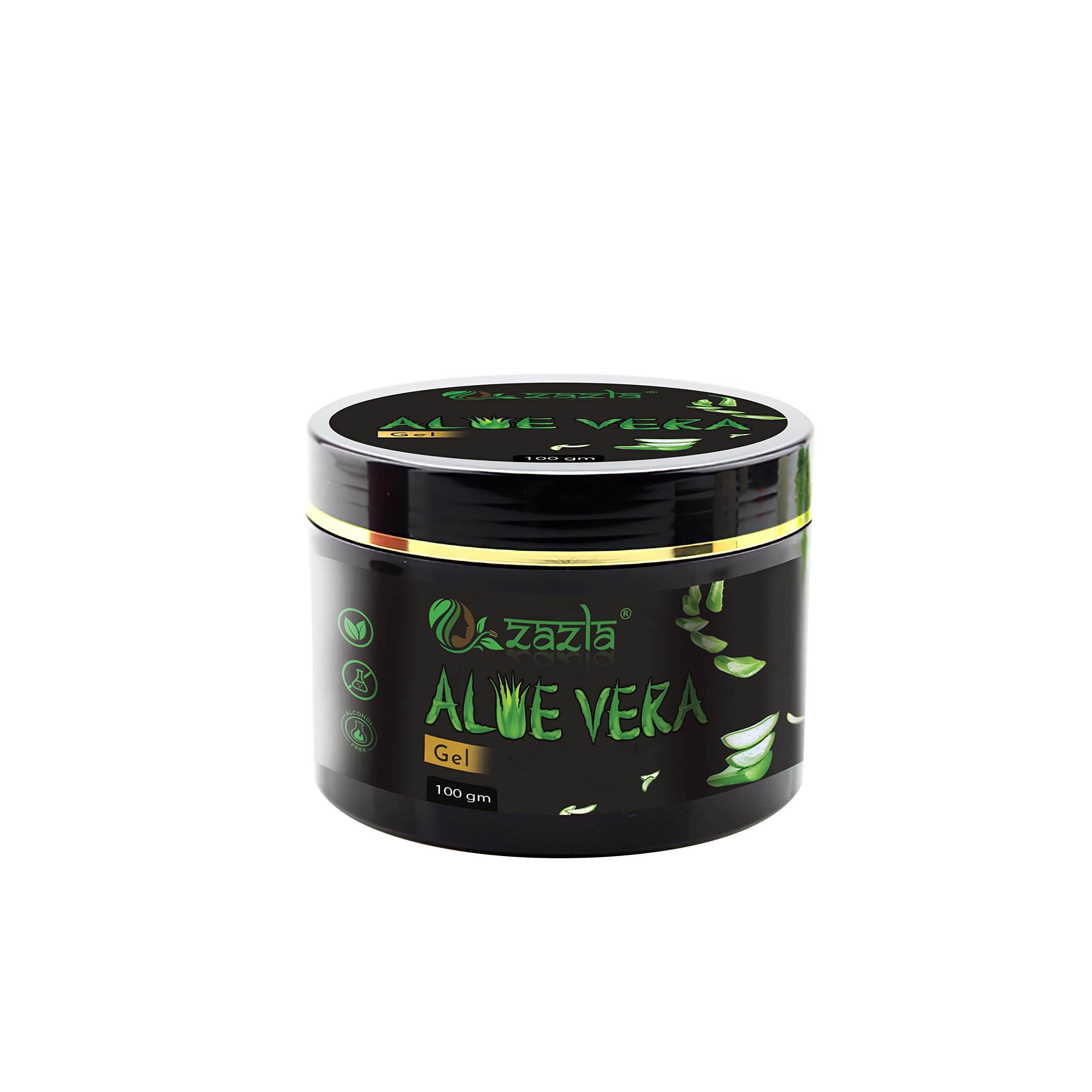 Zazla Aloe Vera Skin Gel For Face & Hair | Hydrating, Moisturizing, Soothing Skin | Multipurpose Gel 100gm