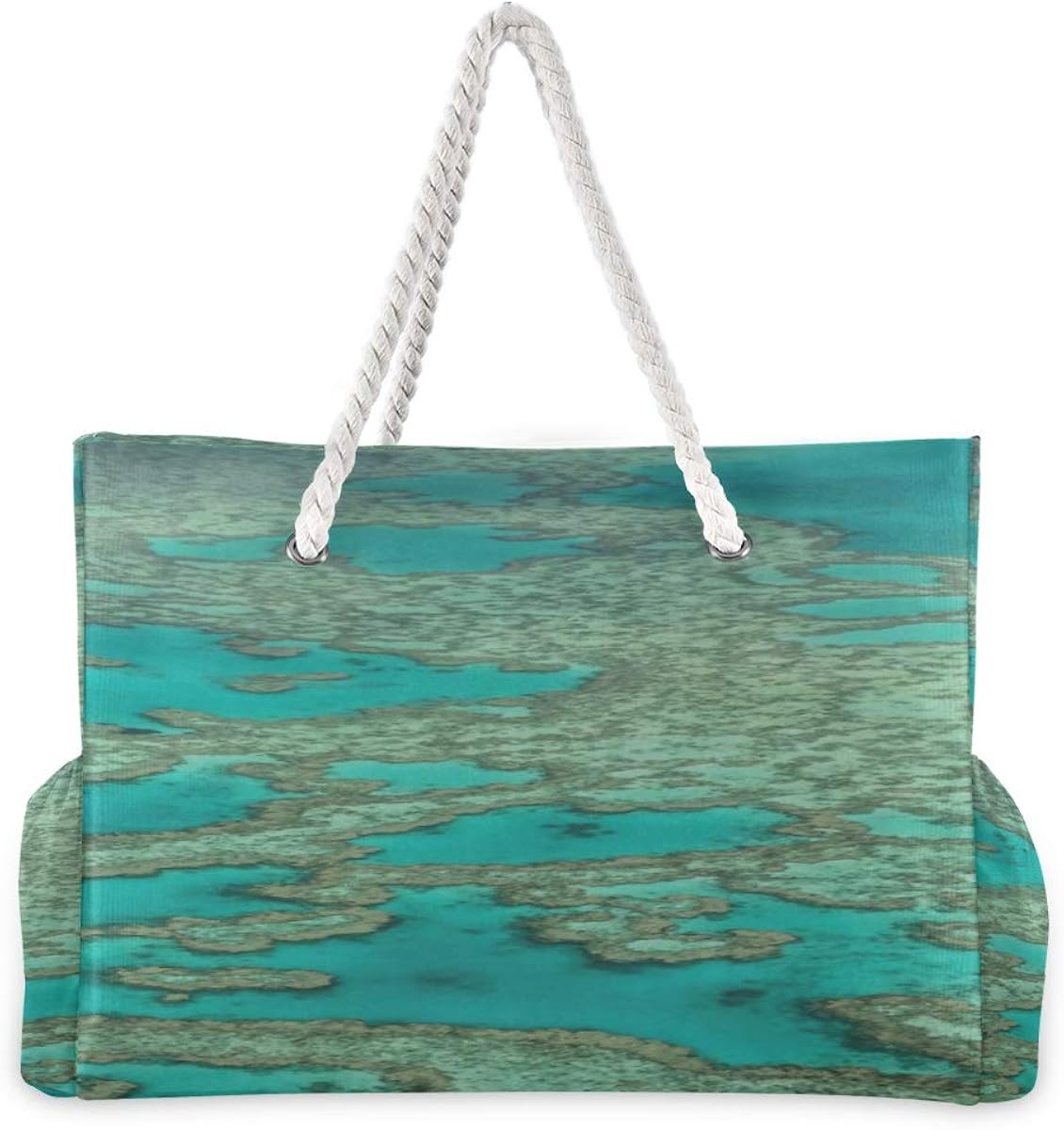 Amazon Com Beach Tote Bag For Men Australia Great Barrier Reef Coral Party Beach Bag Lightweight Beach Bag 20 5 X 7 3 X 15 Inch Zipper Closure With Cotton Handle For Picnics Travel Vacations