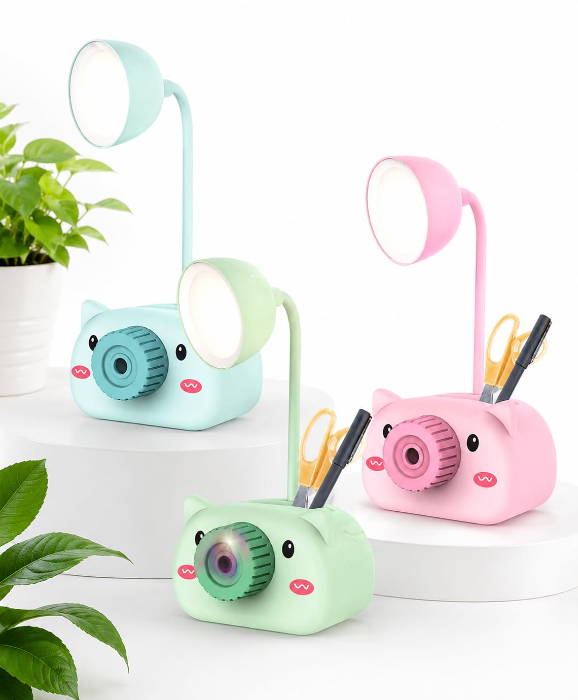 Reak Enterprises 4in1 Table Lamp Night Lamp with Pencil Sharpener Pen Stand Mobile Stand (USB Port with vable inculded) - Pack of 1-image-33