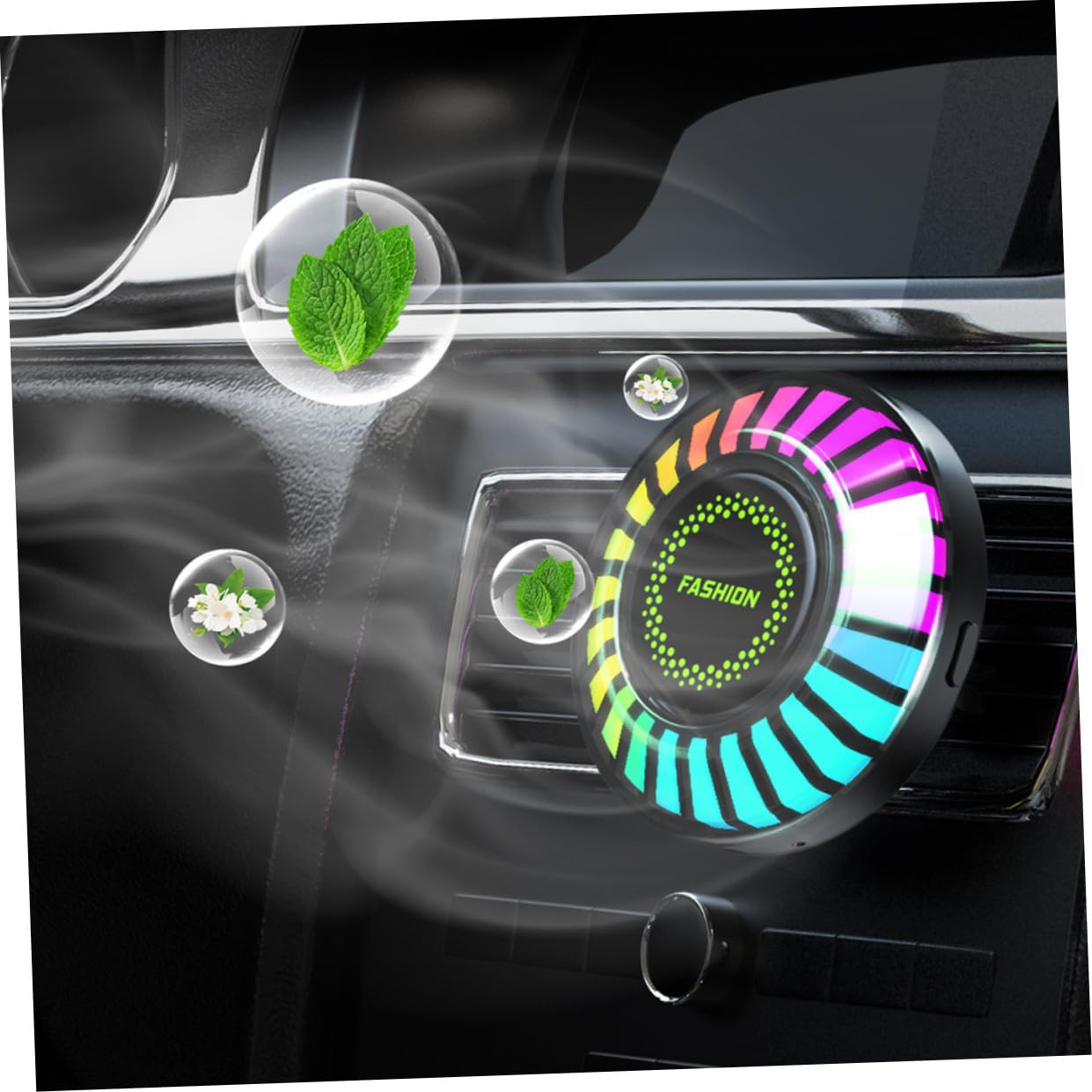 ULTECHNOVO 4 Pz deodoranti per auto luci LED per auto clip di sfiato del profumo diffusore per accessori per prese d'aria per Diffusore di fragranze per controllo vocale Pala