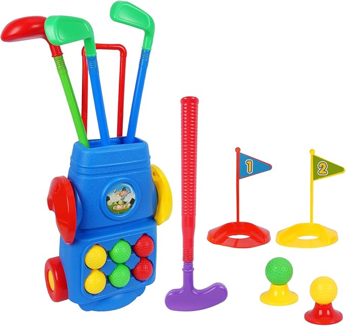 DHISUFU Garden Golf Set Kids Golf Club Set Garden Plastic Golf Toy Set