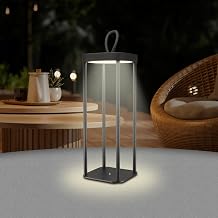 BEPER P207ILI100 Wireless LED Table Lamp, Warm LED Light, Adjustable Intensity, Rechargeable Outdoor and Indoor Lamp, IP44, USB Type-C Included, 12 Hours Battery Life
