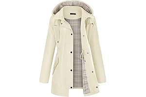 Reversible Waterproof Rain Coat for Women Stylish Packable Rain Jacket with Hood